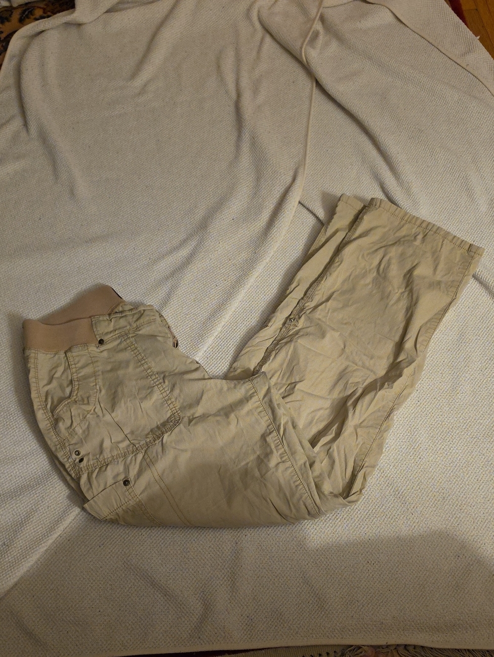 Jones New York Beige Cargo Jogger Pants